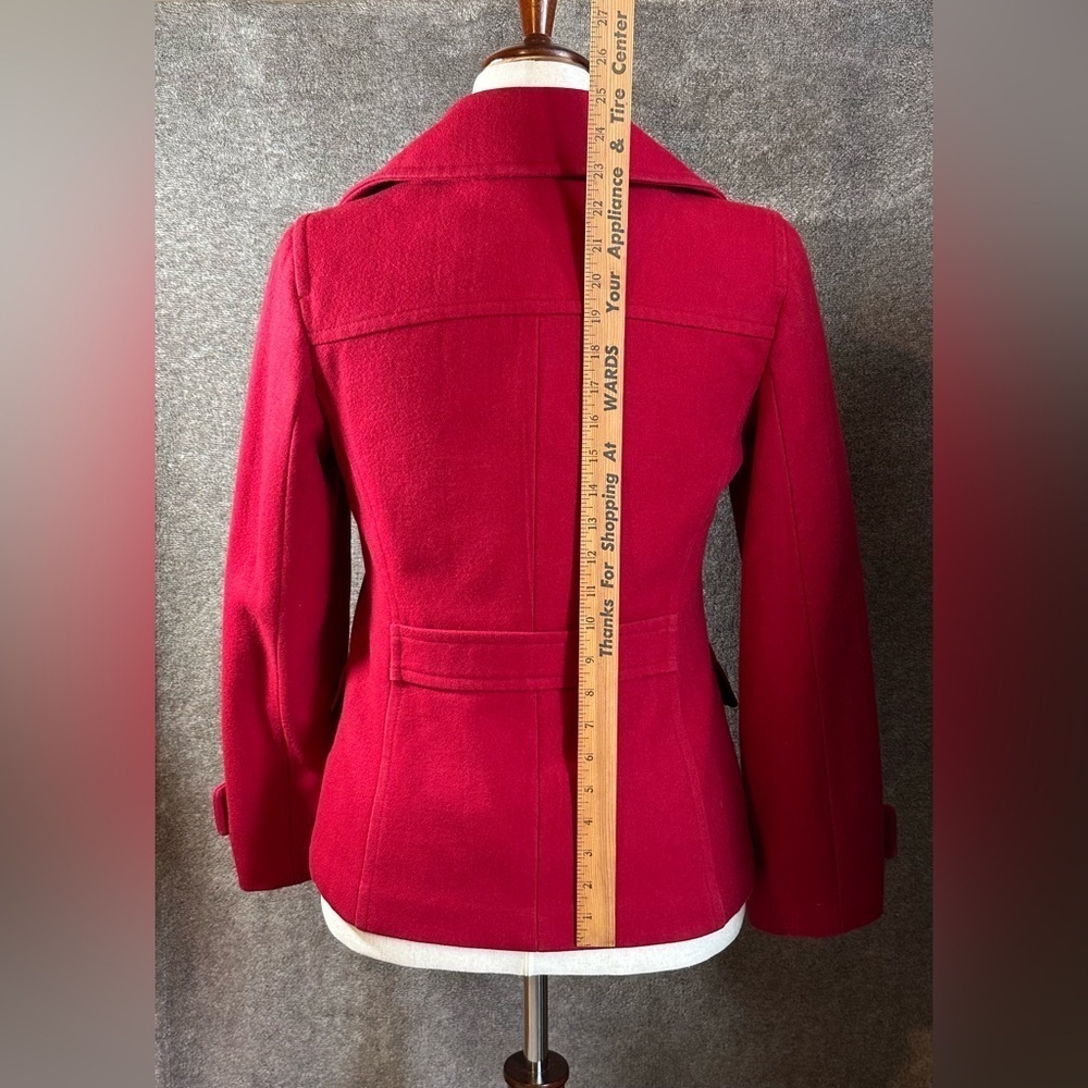 Giacca Red Pea Coat‎ Double-Breasted Wide Lapel - Picture 5 of 6